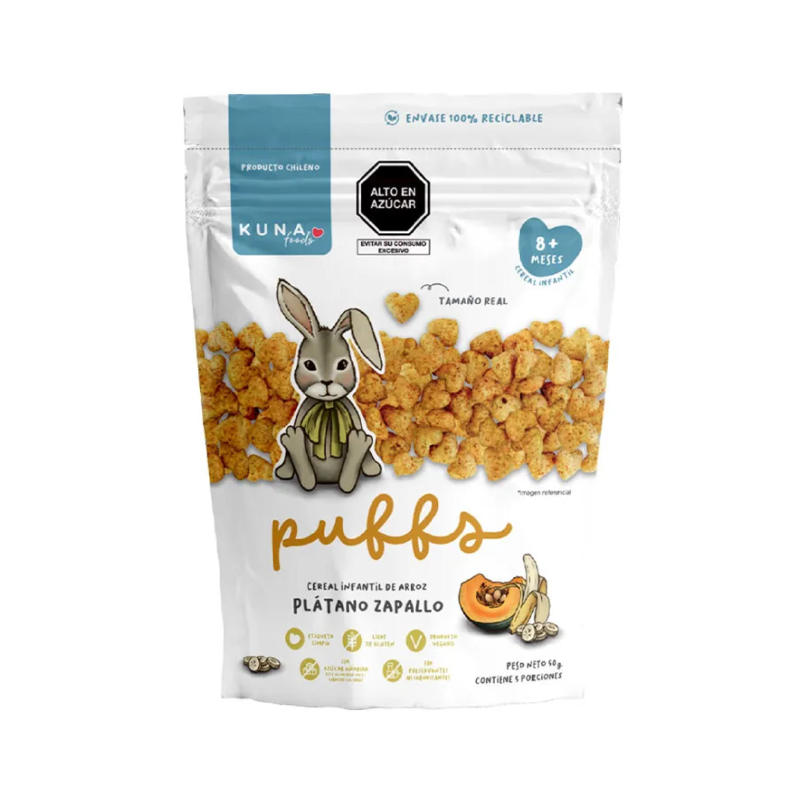 PUFF PLATANO ZAPALLO KUNA FOODS