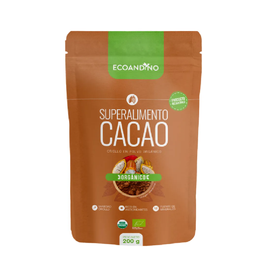 SUPERALIMENTO CACAO CRIOLLO EN POLVO ORGÁNICO